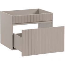 Lomadox - Waschbeckenunterschrank 60 cm Auszug IRAKLIO-56-CASHMERE Kaschmir b/h/t ca. 60/46/45,6 cm