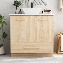 Waschbeckenunterschrank, Badezimmerschrank Mit 2 Türen, Waschtisch, Unterschrank Badezimmer Schrank, Keramik-waschtisch Mit Unterschrank, Unterschrank