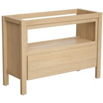 Vente-unique - Waschbeckenunterschrank mit Ablagefach - 120 cm - Eichenholzfurnier - cosmoti