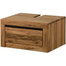 Waschbeckenunterschrank Wildeiche / Zerreiche 70x50x37 natur geölt montreux 52