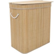 Wäschekorb aus Bambus arvi, 2 Fächer, 100 l