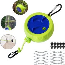 Wäscheleinen-Set, 10 m, tragbar, Anti-Wicklung, dehnbare Wäscheleine für Wäscheständer, Badezimmer, Outdoor-Camping, Outdoor, Garten oder Reisen