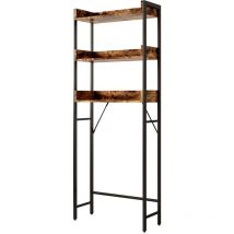 Waschmaschinenschrank Fyrk, Eiche rustikal, 64 x 165 cm mit 3 Fächern Vicco