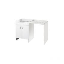 Waschmaschinenschrank mit Wanne L124xT60xH89 cm