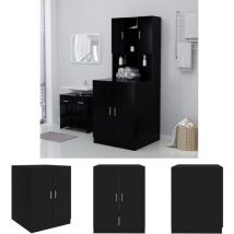 Longziming - The Living Store Waschmaschinenschrank Schwarz 71x71,5x91,5 cm - Zubehör für Waschmaschinen und Wäschetrockner