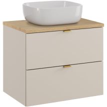 Waschtisch 60.6cm Azel Mit 2 Schubladen, Kaschmir