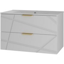 Petits-meubles - Waschtisch 80cm Aurora mit 2 Schubladen, Weiß