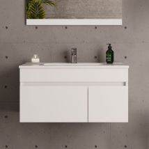 Waschtisch mit Unterschrank hängend SOKI - 100 cm