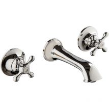 Waschtisch Unterputz Armatur 3-Loch Wannenrandarmatur weiß Retro - Paulgurkes