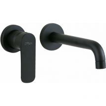 Paini France - Waschtisch-Wandbatterie mit 20 cm Auslauf in Mattschwarz Paini Nove 09YO208TC matt-schwarz