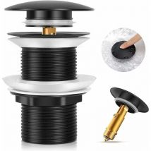 Zhuoxuan - Waschtischabfluss ohne Überlauf, Clic-Clac-Abfluss, Waschbeckenabfluss aus Messing, Abflussdichtung für Waschbecken, Badewannenabfluss,