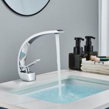 Suguword - Waschtischarmatur für Bad Wasserhahn Bad Armatur Chrom Einhebelmischer Modern für Badezimmer (Chrom)