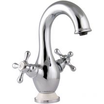 Waschtischarmatur Nostalgie Landhausstil Wasserhahn Zweigriffmischer - Paulgurkes