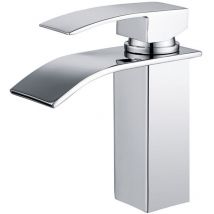 Waschtischarmatur Wasserfall Badarmatur Messing Mischbatterie Armatur Bad Wasserfall Waschbeckenarmatur,chrom,messing