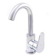 Standard Hidraulica - Waschtischmischer 180mm 5l/min Röhrenauslauf mit Quick-clac Rocket Cold Open Universal Ablaufgarnitur 62062