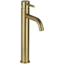 Pollini Acqua Design - Waschtischmischer mit hohem Auslauf in gebürstetem Gold Pollini Jessy mxlhmcmmcos Gebürstetes Gold