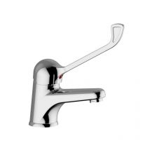 WTS - Waschtischmischer mit Klinikhebel aus verchromtem Messing - Teorema Golf Plus