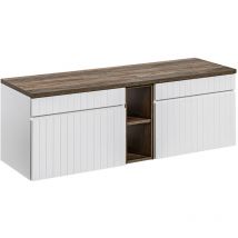 Petits-meubles - Waschtischunterschrank 140cm Zelie mit 2 Schubladen, Weiß
