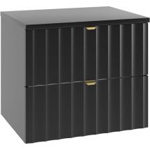 Waschtischunterschrank 60.6cm Lexa Mit 2 Schubladen, Schwarz