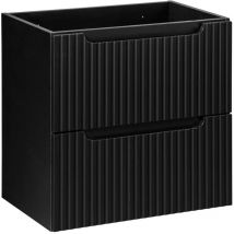 Waschtischunterschrank 60cm Riva Mit 2 Schubladen, Schwarz
