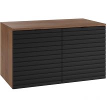 Waschtischunterschrank Dover 80 x 44 x 46 cm - Eiche mit Schwarz