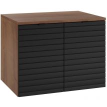 Badplaats - Waschtischunterschrank Dover 60 x 44 x 46 cm - Eiche mit Schwarz