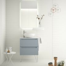 Salgar - Waschtischunterschrank monterrey 600 2 Schubladen Blue Fog