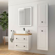Salgar - Waschtischunterschrank Renoir 600 White Cotton mit 2 Schubladen wandhängend