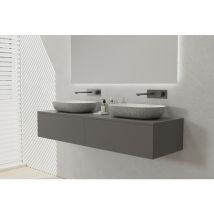 Waschtischunterschrank Bernstein TLB150 150x48x28 cm Grau softmatt