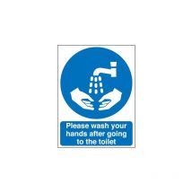 Please Wash Your Hands After Going to The Toilet Vinyl Sign - 150 x 200 - Sitesafe