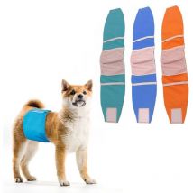 Lablanc - Washable Male Dog Diaper (3 Pack) - Reusable Strips for Dogs (Solid, m)