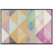 Wash+dry - Tapis salon et chambre 75x120 multicolore rectangle tissé motif pastel snorre