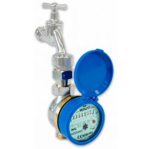 Wasser-Geräte GmbH Acqua Fredda con contatore a Getto Singolo, 80 mm/110 mm, 84521, Argento, 80/100mm