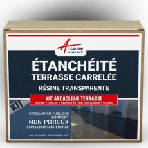 Arcane Industries - Dichtungsset für geflieste Terrassen: Abdichtungsharz, Versiegelung, begehbares Finish-Harz: kit arcaclear terrasse Transparent