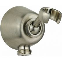 Wasseranschluss Mit Duschhalter Aus Messing Mit Gebürstetem Nickel-finish Sphera Nickel Gebürstet