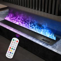 Elektrokamin 3d Wasserdampf 200cm, Mehrfarbige Flammen, App + Fernbedienung
