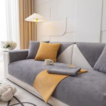 Wasserdicht Sofabezüge, Sofaschutz rutschfest-Dunkelgrau 90180cm