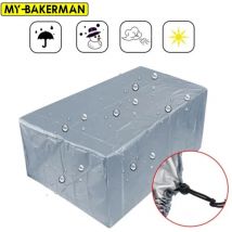 Wasserdichte Garten-Terrassenmöbel-Abdeckung Oxford-Stoff Staubdichte Tischabdeckung 213 132 74 cm