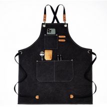 Wasserdichte Küchenschürze, verstellbare Schürze mit Taschen, geeignet für Heimküche, Restaurant, Garten, Grill, Schule, Café, Koch, Bäcker, Kellner,