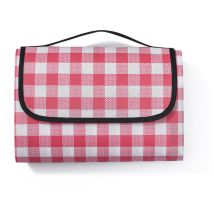 Wasserdichte Picknickdecke/strandmatte 200 X 200 Cm, Leichte Und Waschbare Karierte Picknickdecke Mit Tragegriff, Geeignet Zum Wandern, Reisen, 