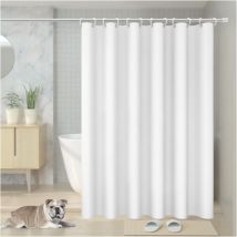 Wasserdichter Duschvorhang, Vorhang peva Waschbar Schnelltrocknend Badewanne mit Duschvorhängeringen - 200x180cm