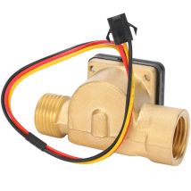 Rosvola - Jeffergarden Wasserdurchflusssensor G1/2 Zoll Innengewinde Schalter Hall-Wandler Impulszähler DC3-24V