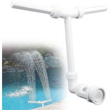 Memkey - Wasserfall-Schwimmbadspray, Schwimmbadbrunnen, Schwimmbadsprüher, Belüfter, verstellbarer hydrodynamischer Schwimmbad-Wasserfall für den
