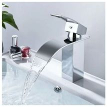 Wasserfall-waschtischmischer, Badezimmermischer Aus Messing, Waschtischmischer Mit Großem Auslauf