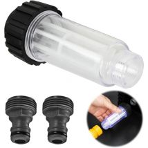 Odipie - Wasserfilter für Hochdruckreiniger, 3/4-Zoll-Anschluss mit 2 Steckanschlüssen, Anti-Sandfilter für Wasserpumpe, kompatibel mit Kärcher K2-K7