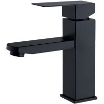 Coocheer - Wasserhahn Bad Schwarz Badarmatur Warm und Kalt Waschbecken Armatur Mischbatterie Einhandmischer Gäste wc Waschtischarmatur Schwarz