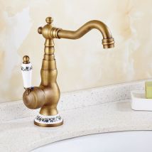 Petites Ecrevisses - Wasserhahn Bad Vintage Einhebelmischer für Bad Spültischarmatur aus Messing Wasserhahn für Badezimmer Bronze