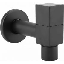 Mumu - Wasserhahn für Waschmaschine, Wasserhahn für den Außenbereich, Kaltwasserhahn, quadratisch, Kupfergriff, Waschmaschine, Waschbecken,
