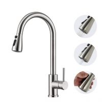 Aihom - Wasserhahn Küche 360° Küchenarmatur mit Ausziehbarer Brause Spültischarmatur aus Edelstahl Mischbatterie Küche mit Dual-Spülbrause