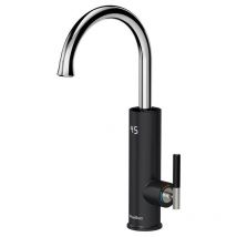 Esip - Küchenarmaturen Schwarz Wasserhahn mit Durchlauferhitzer 3200W Elektrischer Wasserhahn Küche led Digitalanzeige Mischbatterie Küche 360°